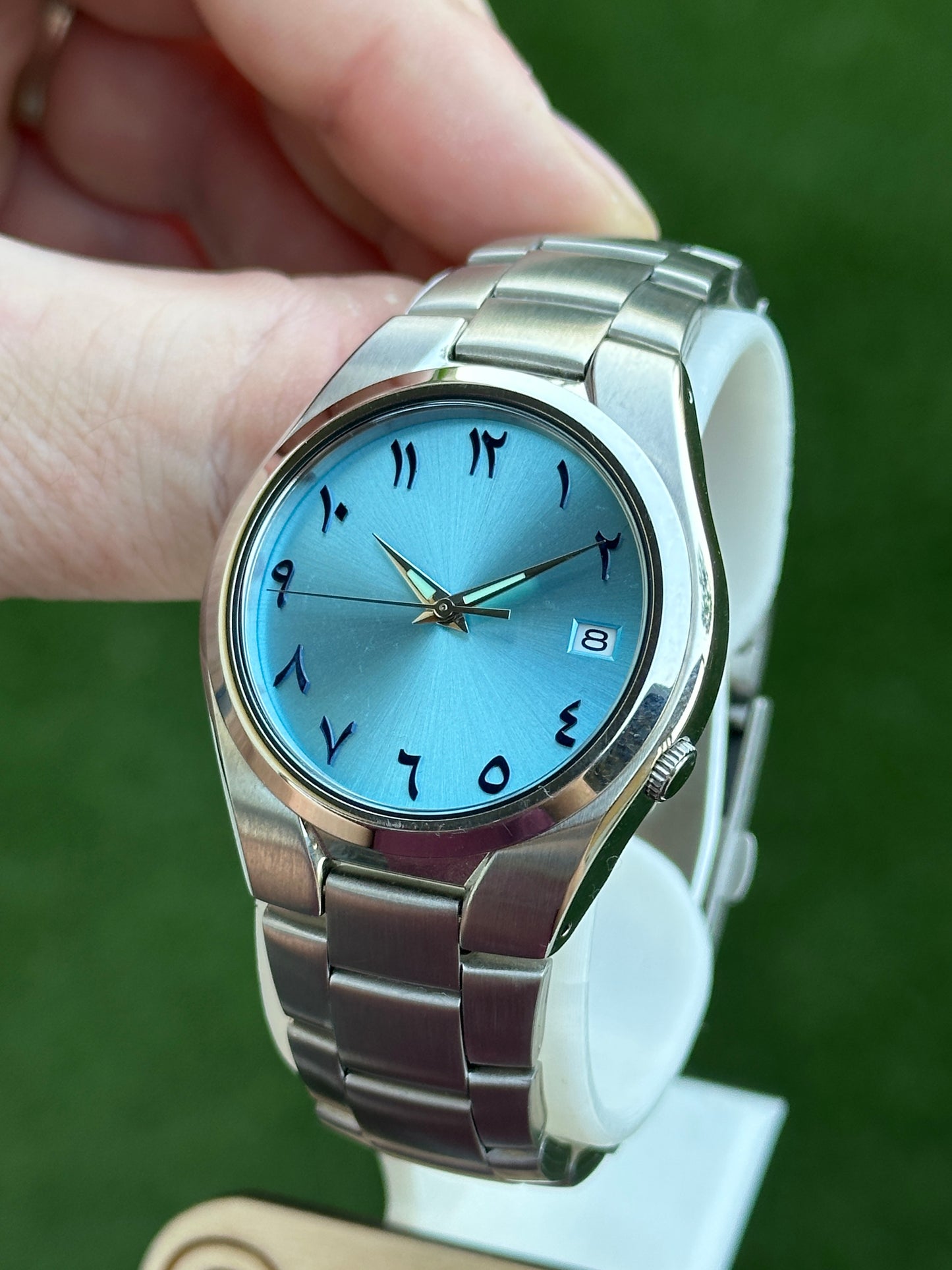 Seiko SNK Ice Blue Arabic Dial 37mm