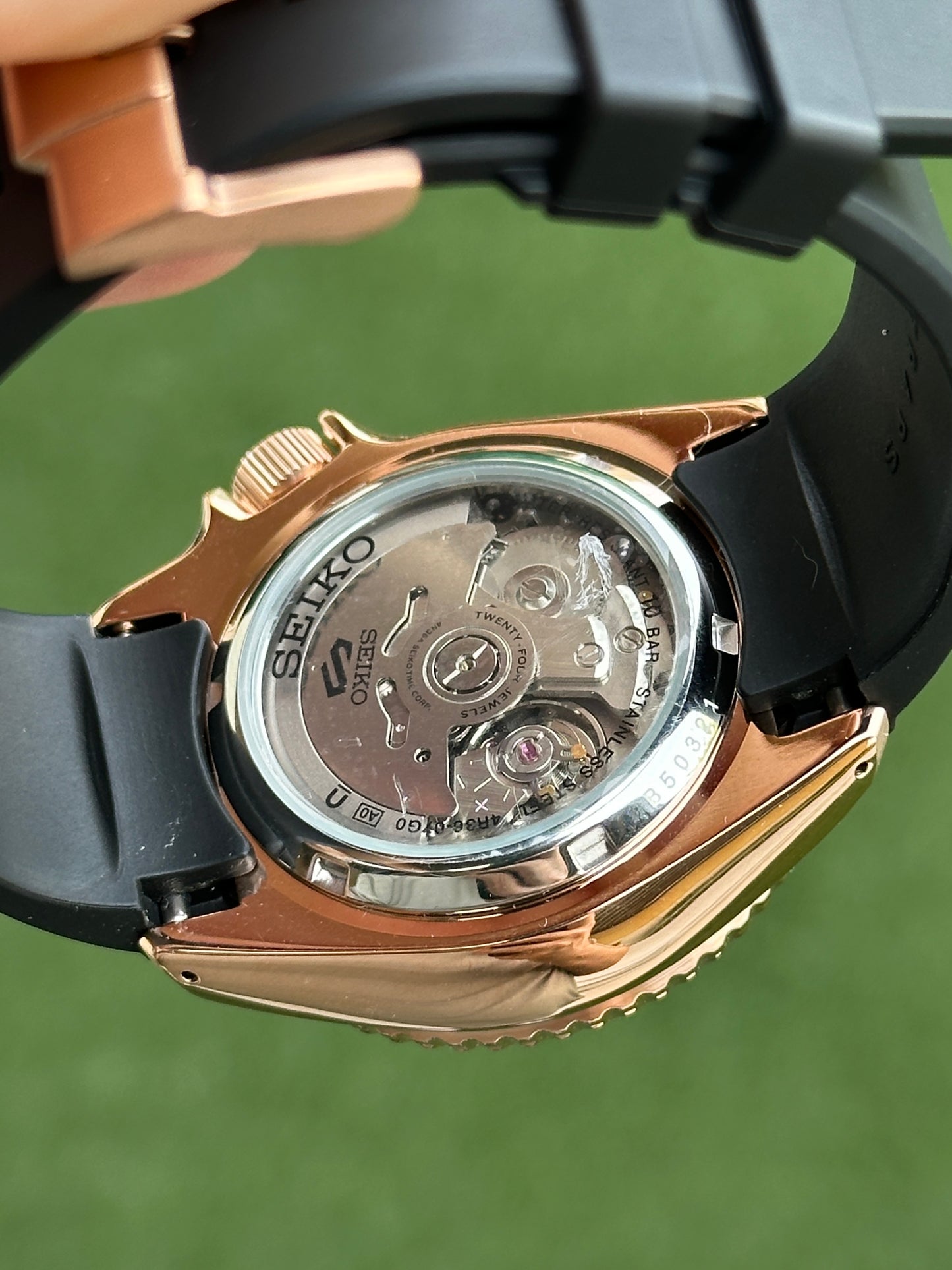 Seiko SRPD76 Rootbeer Rose Gold Mod