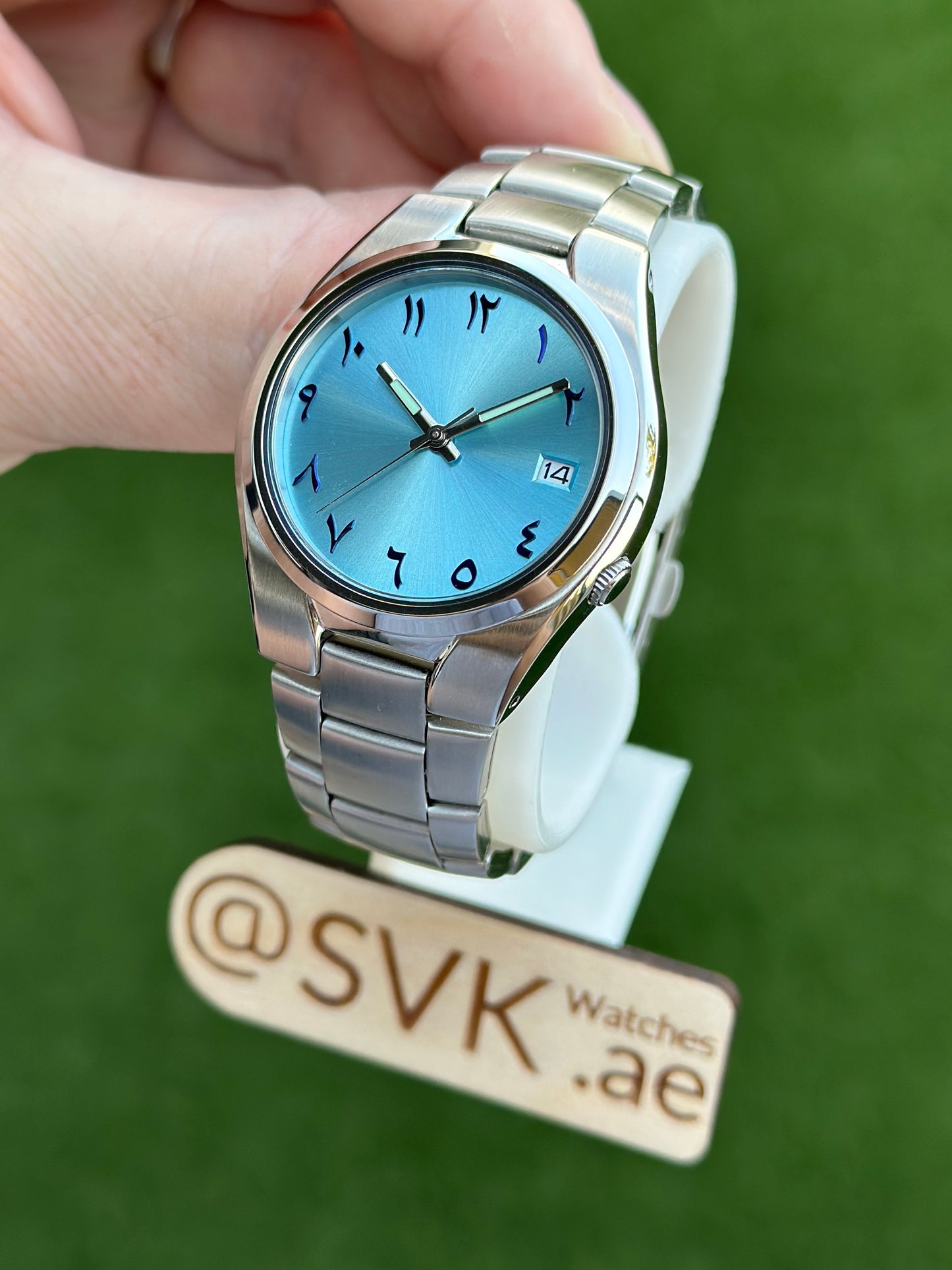 Seiko SNK Ice Blue Arabic Dial 37mm