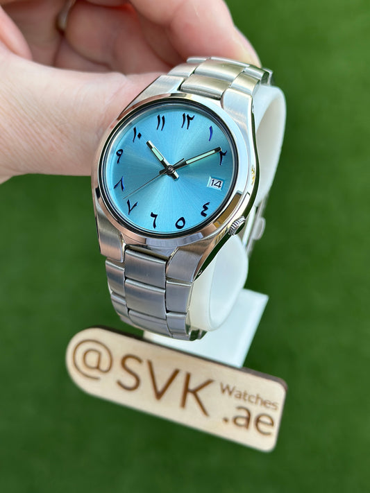 Seiko SNK Ice Blue Arabic Dial 37mm