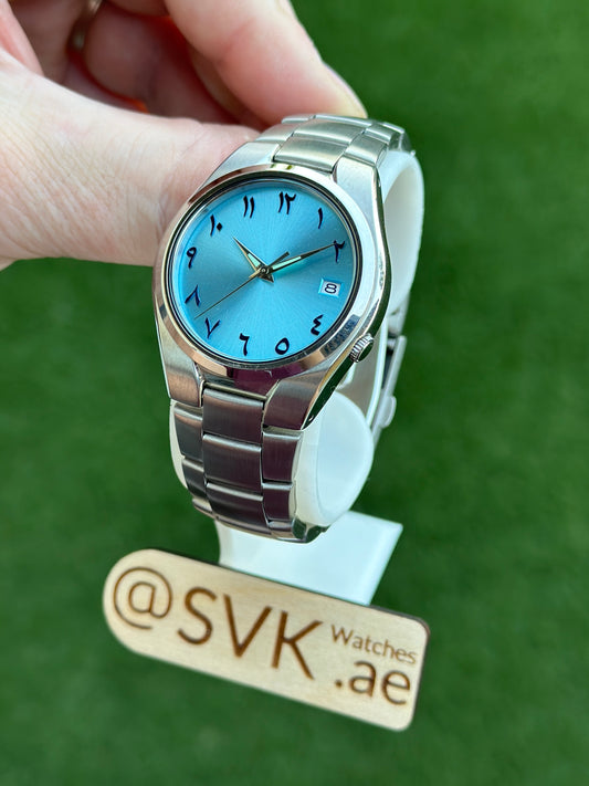 Seiko SNK Ice Blue Arabic Dial 37mm