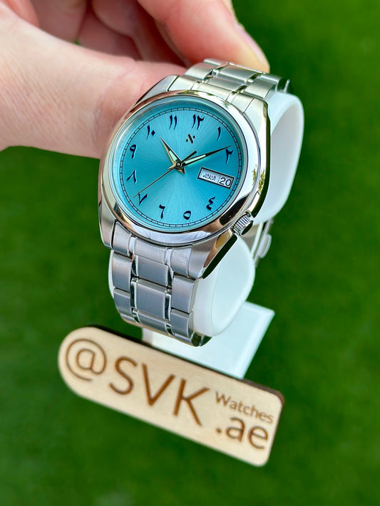 Seiko SNK Ice Blue Arabic Dial 37mm