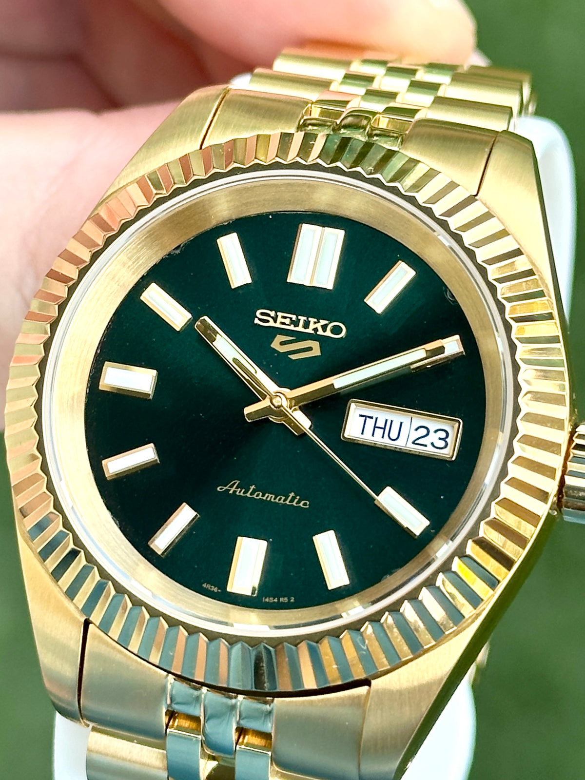 Seiko SRPL57 Green & Gold Datejust 40mm (Refurbished)