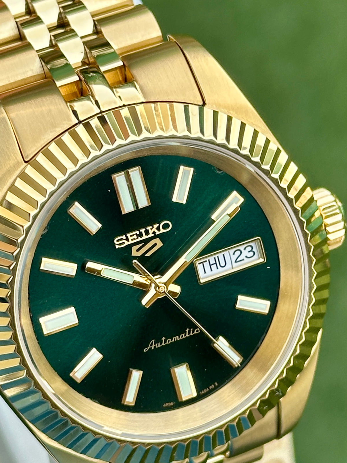 Seiko SRPL57 Green & Gold Datejust 40mm (Refurbished)