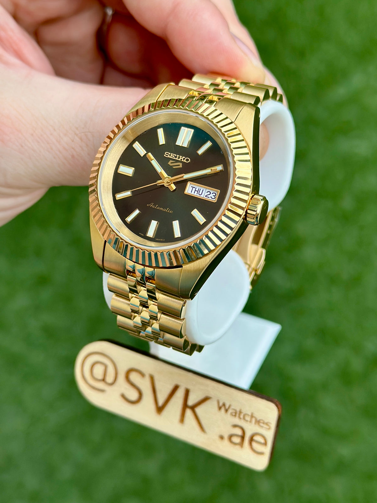 Seiko SRPL57 Green & Gold Datejust 40mm (Refurbished)