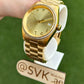 Custom Gold Arabic Datejust 36mm (1.4ct Real Diamond Bezel)