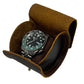 Genuine Leather Watch Roll - Vintage Brown